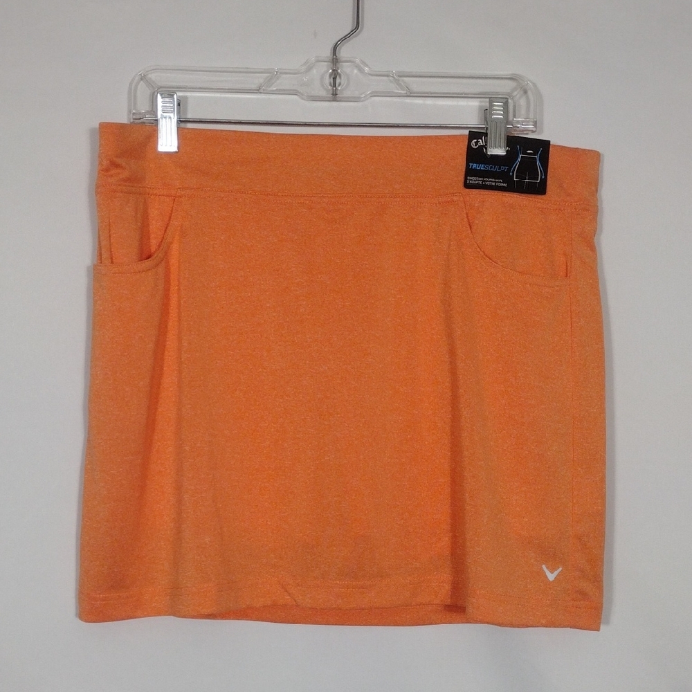 NWT Callaway Women's Nectarine HTR Golf Skort Size Large Truesculpt